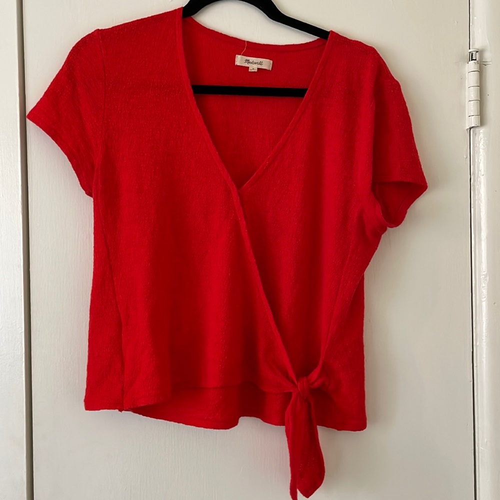 Madewell red top